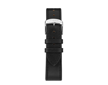 Timex Standard Chrono 41mm Leather Strap Silver-Tone/Black Watch TW2T21100VQ