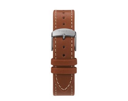Timex Waterbury Classic Chrono 40mm Leather Strap Steel/Tan Watch TW2T28000VQ