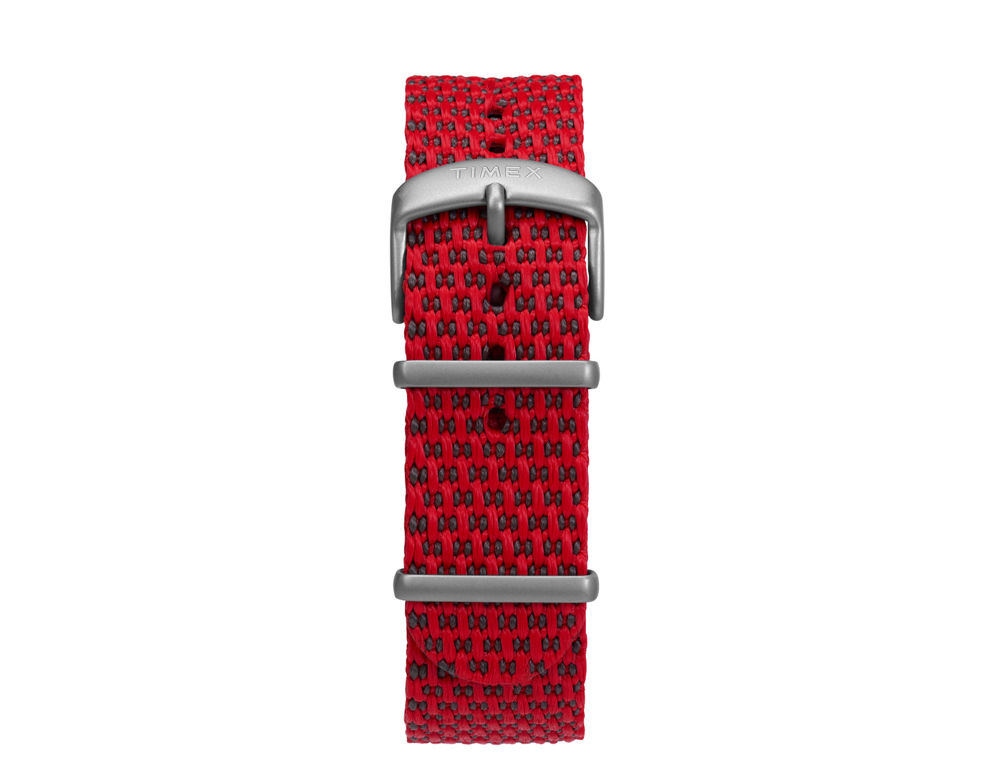 Timex Allied Coastline 43mm Fabric Strap Silver/Red/Black Watch TW2T30300VQ