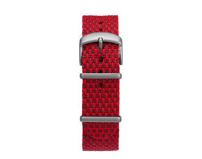 Timex Allied Coastline 43mm Fabric Strap Silver/Red/Black Watch TW2T30300VQ