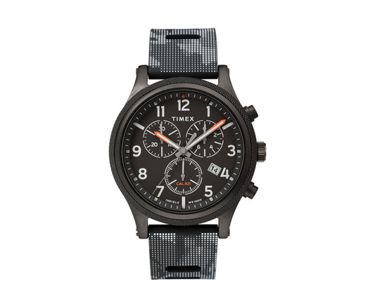 Timex Allied LT Chronograph 42mm Silicone Strap Black/Digi Watch TW2T33100VQ