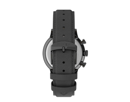 Timex Waterbury Classic Chrono 40mm Leather Strap Gunmetal Watch TW2U04900VQ