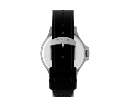 Timex Allied Coastline 43mm Fabric Strap Silver/Black/Orange Watch TW2U10700VQ