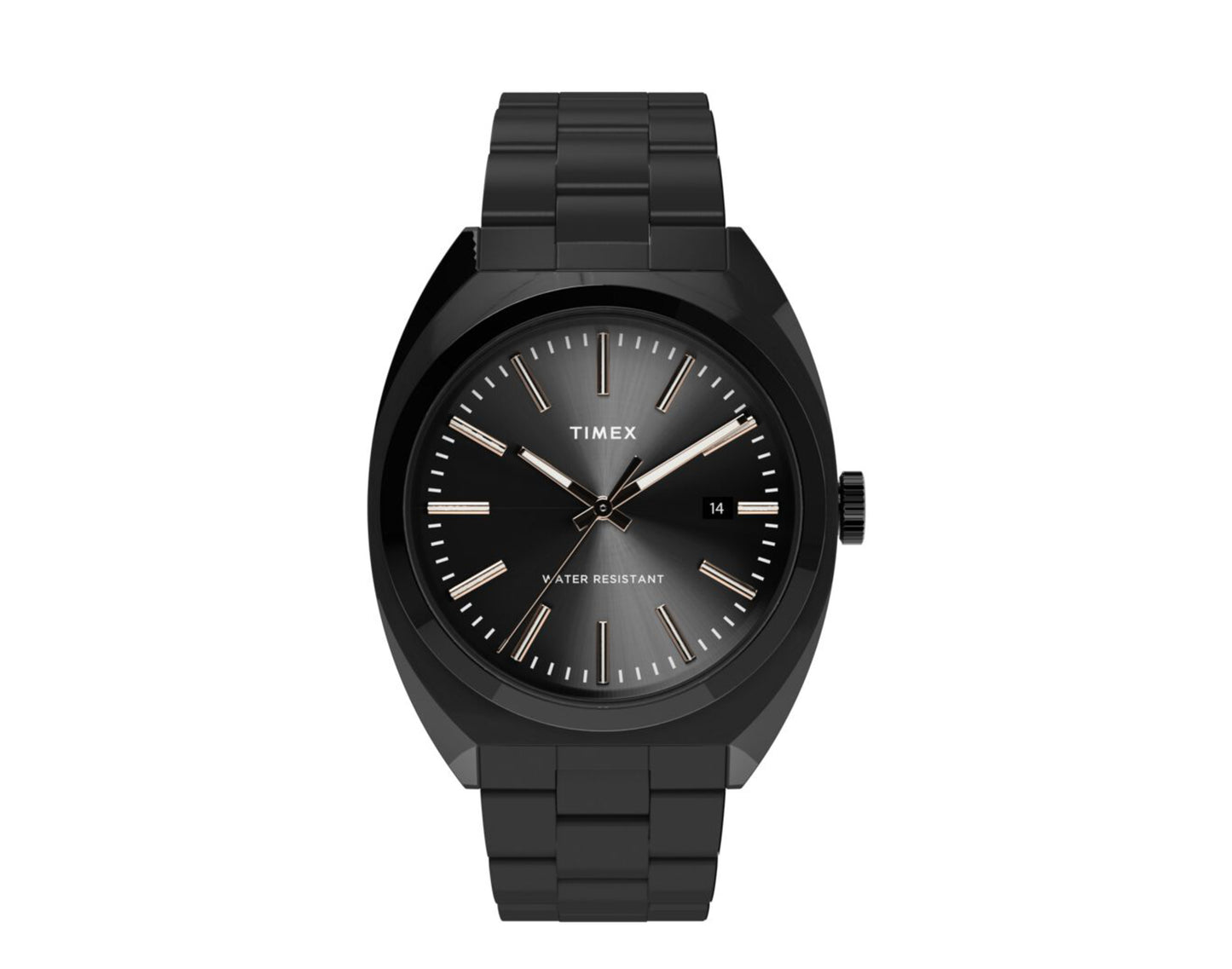 Timex Milano XL 38mm Stainless Steel Bracelet Black Watch TW2U15500VQ