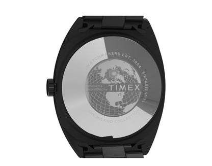 Timex Milano XL 38mm Stainless Steel Bracelet Black Watch TW2U15500VQ