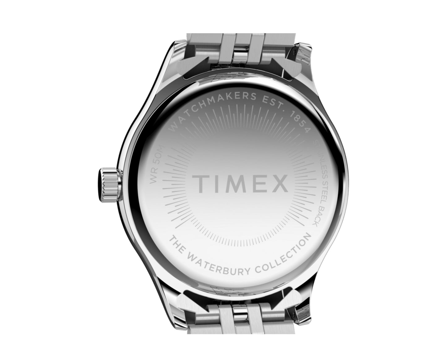 Timex Waterbury Neon Glow 34mm Stainless Steel Silver Watch TW2U23400VQ