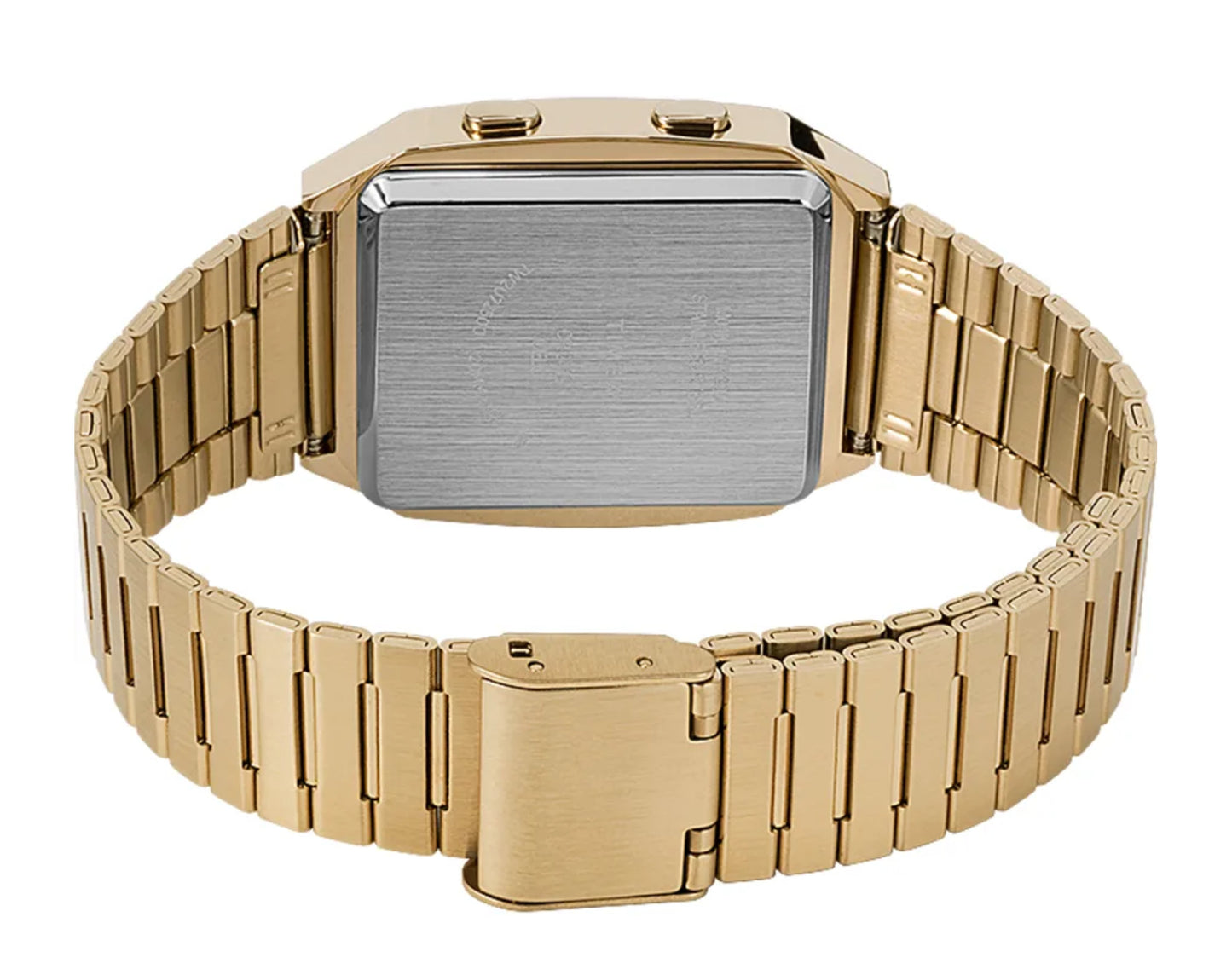 Timex Q Reissue Digital LCA 32.5mm Steel Bracelet Gold Watch TW2U72500ZV
