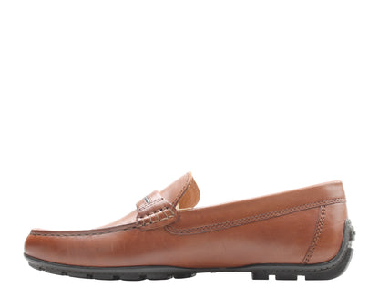 Geox Moner Mocassin Loafer Dark Cognac Leather Men's Shoes U0244A-00043-C6026