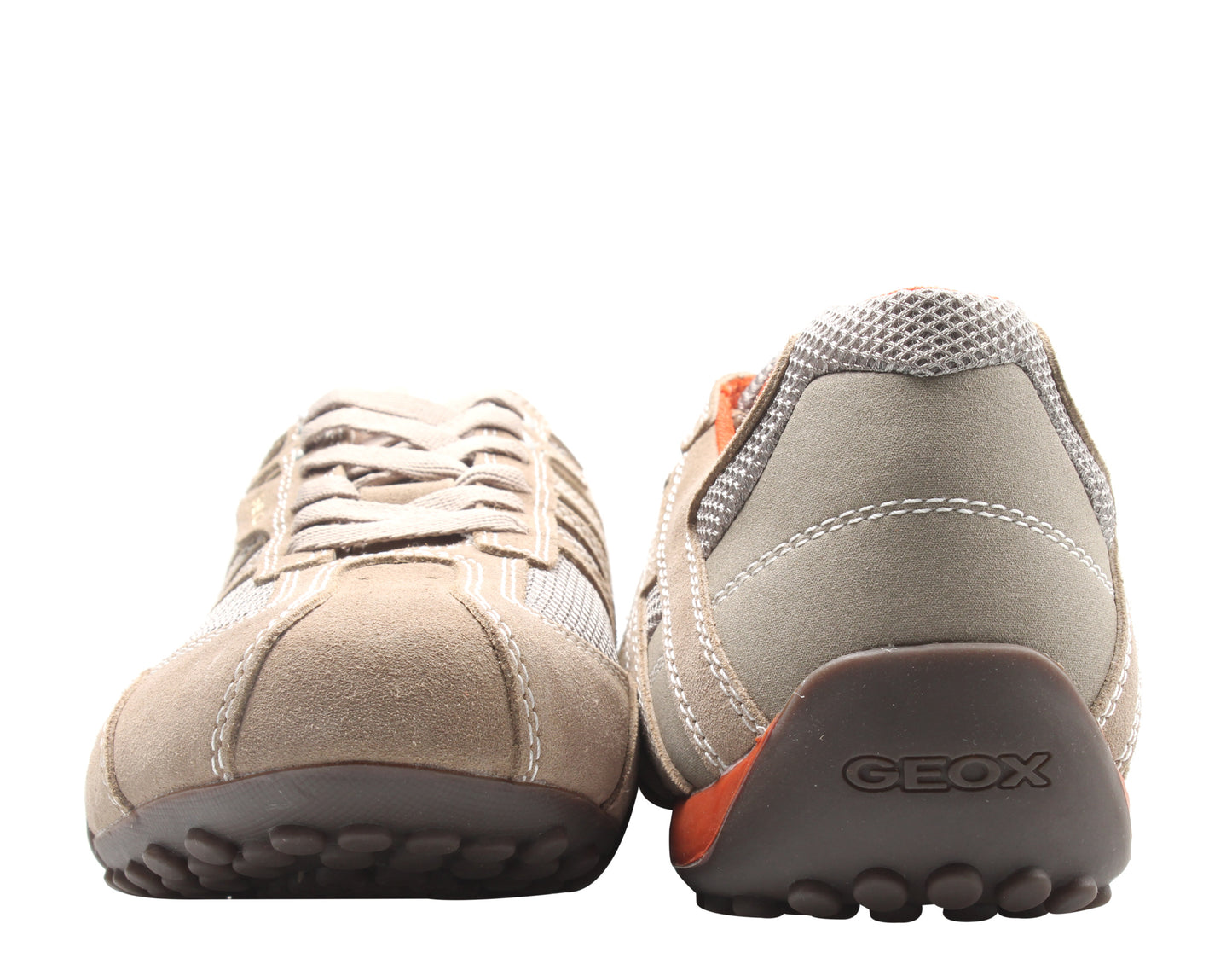 Geox Snake Lace-Up Beige/Dark Orange Men's Casual Sneakers U4207K-02214-C0845