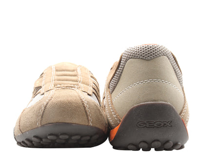 Geox Snake Slip-On Beige/Dark Orange Men's Casual Sneakers U4207L-02214-C0845
