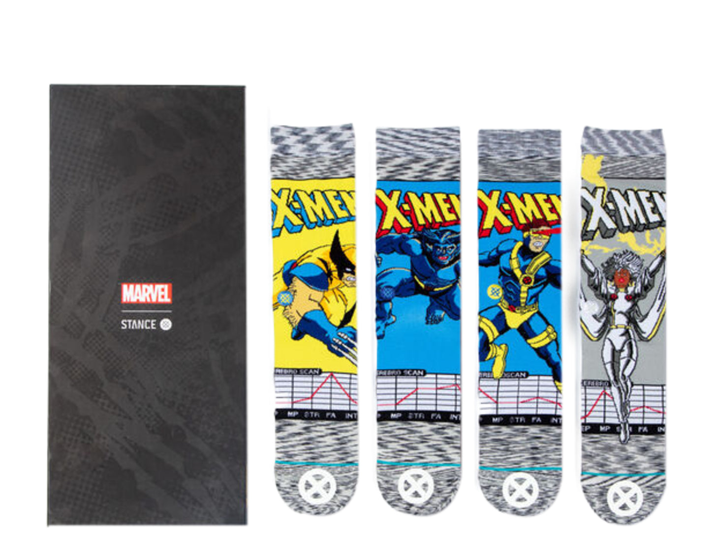 Stance Mavel Classic X-Men Comic 4-Pack Box Set Crew Socks U545D19XME-MUL