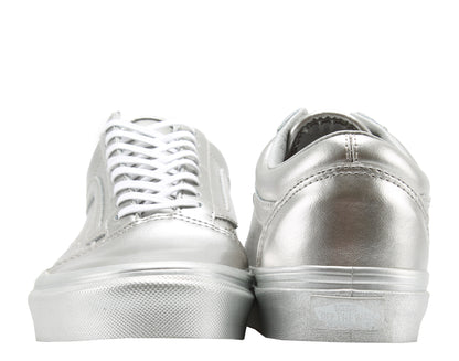 Vans Old Skool Metallic Sidewall Silver Classic Low Top Sneakers VN0A38G1QTV
