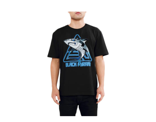 Black Pyramid Cyber Shark Black/Blue Men's T-Shirt Y1162164-BLK