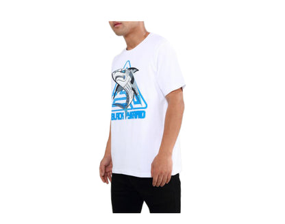 Black Pyramid Cyber Shark White/Blue Men's T-Shirt Y1162164-WHT