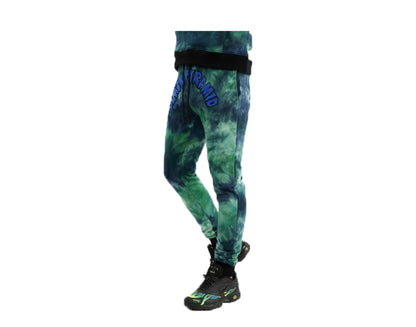 Black Pyramid Tie Dye Drip Green/Blue Men's Jogger Pants Y4162161-GRN