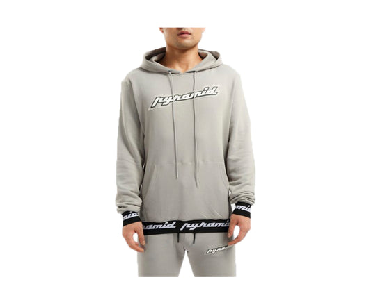 Black Pyramid Core 3D Rubber Patch P/O Heather Grey Men's Hoodie Y5162124-HGR