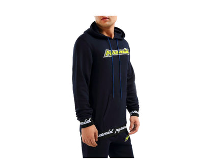 Black Pyramid Core 3D Rubber Patch P/O Navy/Lime Men's Hoodie Y5162124-NVY