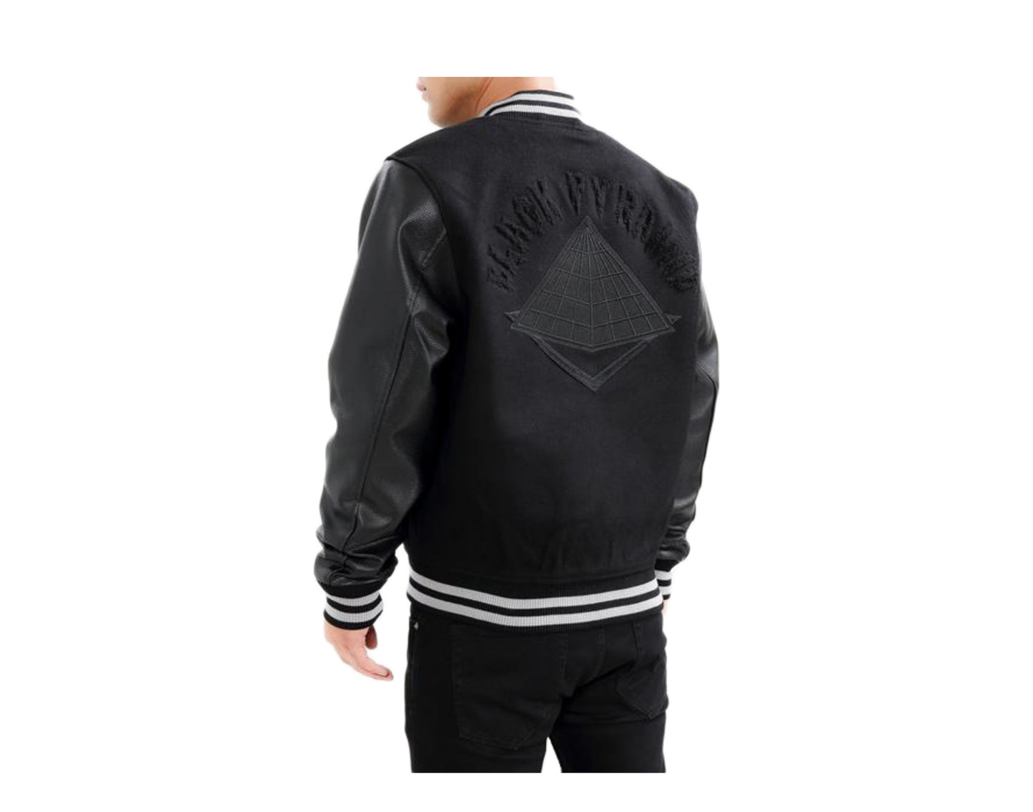Black Pyramid Core Logo Varsity Black/White Men's Jacket Y6162107-BLK