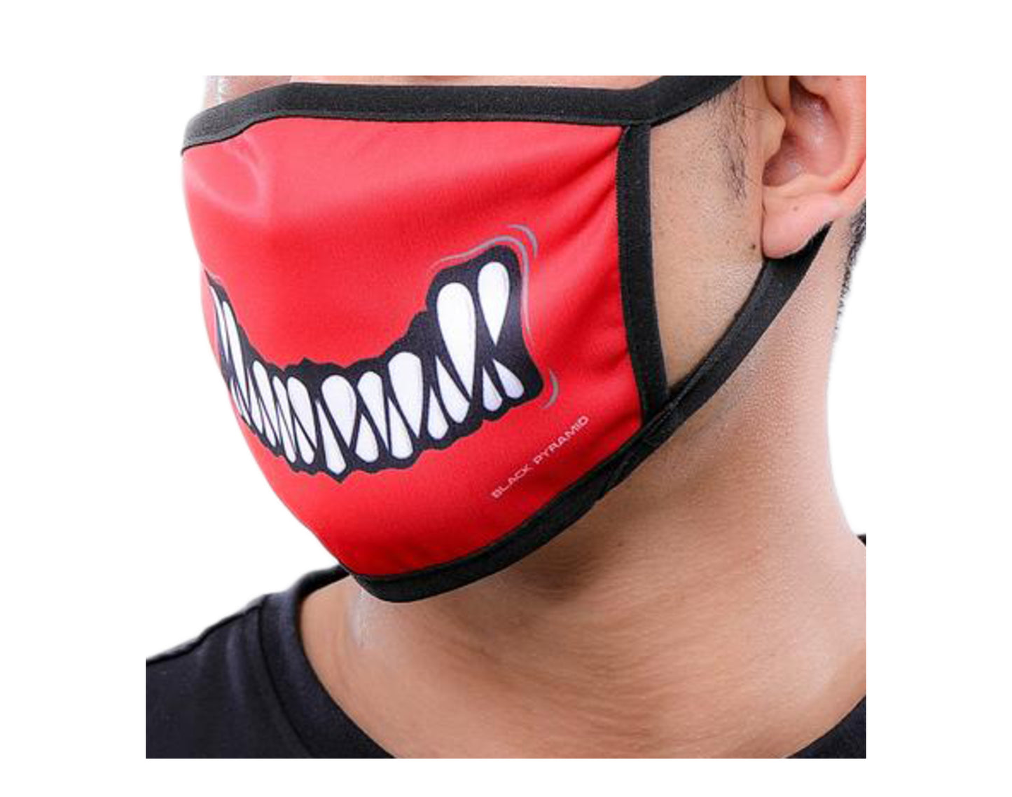 Black Pyramid Monster Bite Red Face Mask Y7162564-RED