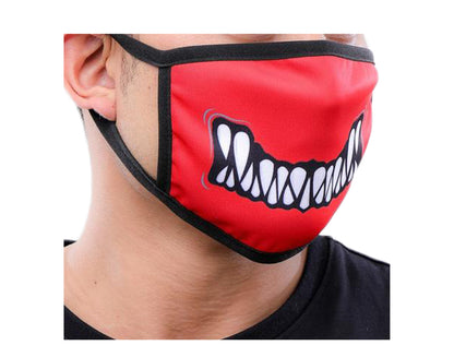 Black Pyramid Monster Bite Red Face Mask Y7162564-RED