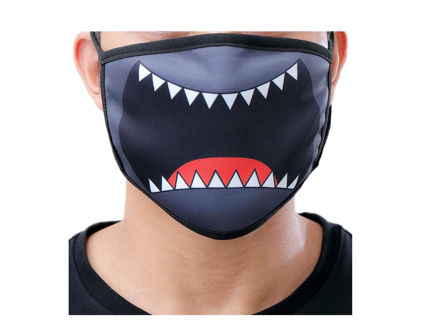 Black Pyramid Smiles Black Face Mask Y7162593-BLK