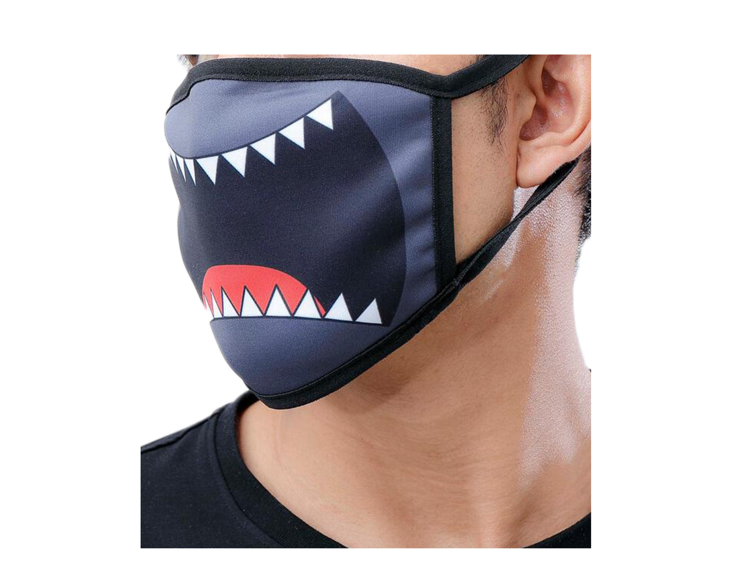 Black Pyramid Smiles Black Face Mask Y7162593-BLK