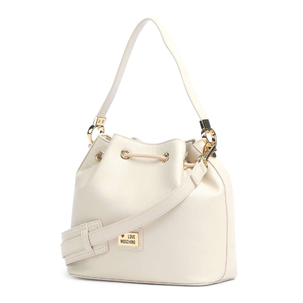 Love Moschino Fancy Heart Handle White Women's Bucket Bag JC4089PP1ELZ0110