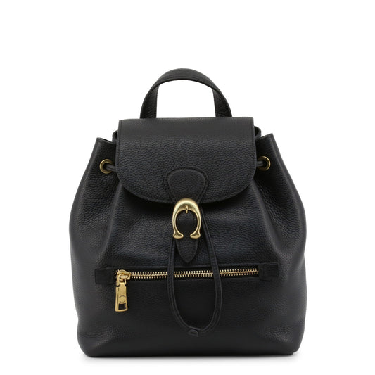 Coach Evie 22 Black Scratch-Resistant Polished Pebble Leather Backpack 68555