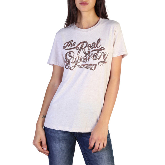 Superdry The Real Glitter Sequin Beige Women's T-Shirt W1000030B-10C