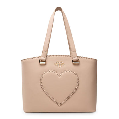 Love Moschino Laced Soft Heart Nude Women's Shopper Bag JC4033PP1ELH0107