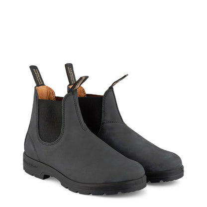 Blundstone Classic 587 Leather Rustic Black Men's Chelsea Boots