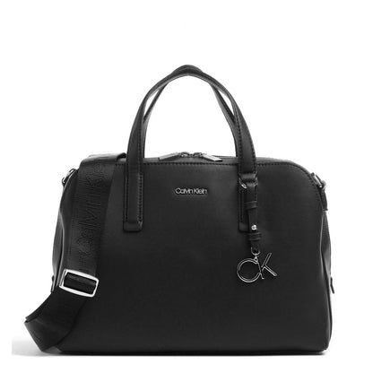 Calvin Klein Faux Leather CK Black Women's Handbag K60K609872-BAX