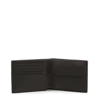 Calvin Klein Embossed Leather Billfold Black Tonal Mono Men's Wallet K50K509131-01I