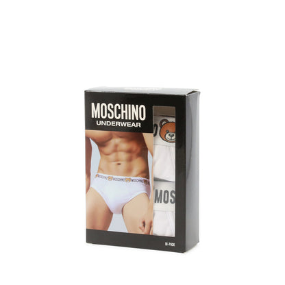 Moschino Underbear 2-Pack Briefs White Men's Underwear A473781190001