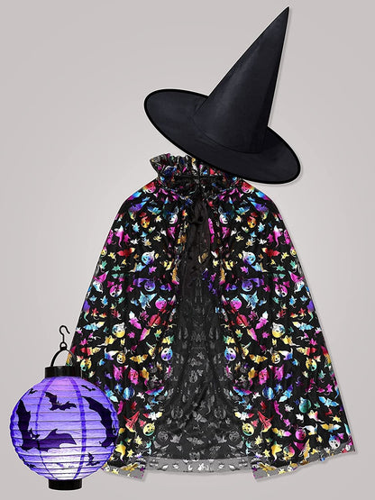Abbence Witch Wizard Cloak with Witch Hat Kids Halloween Costume - Becauze