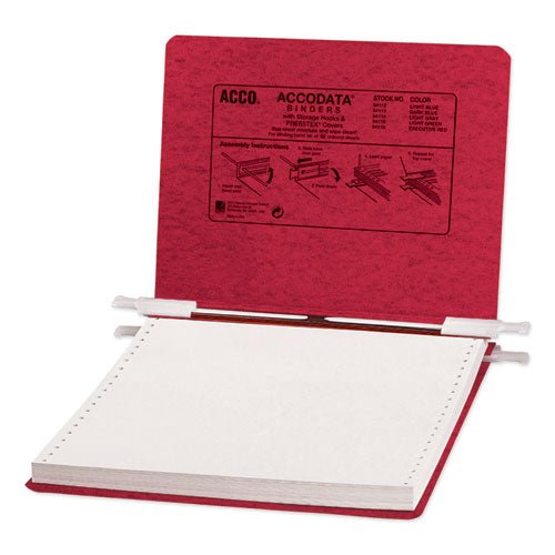 Acco PRESSTEX Covers with Storage Hooks, 2 Posts, 6" Capacity, 9.5 x 11, Executive Red A7054119A - Becauze