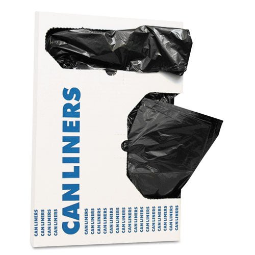 AccuFit Linear Low Density Can Liners with AccuFit Sizing, 16 gal, 1 mil, 24" x 32", Black, 250-Carton H4832TK X01 - Becauze