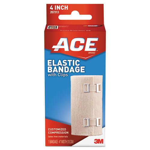 ACE Elastic Bandage with E-Z Clips, 4 x 64 207313 - Becauze