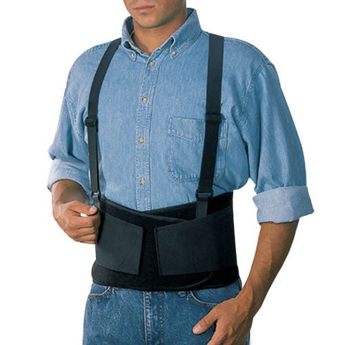 ACE Work Belt with Removable Suspenders, One Size Fits All, Up to 48" Waist Size, Black 208605 - Becauze