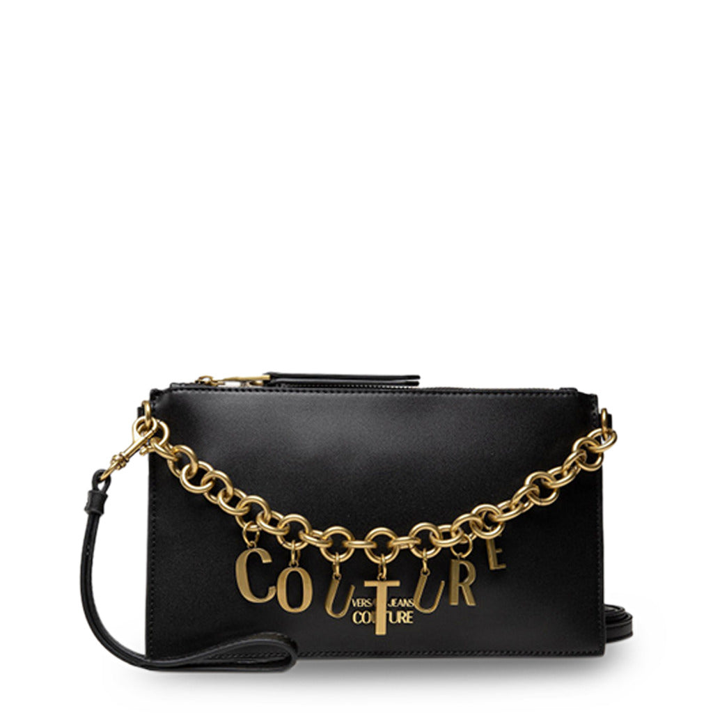 Versace Jeans Couture Gold Chain Black Women's Clutch Bag 71VA4BCX-ZS063-899