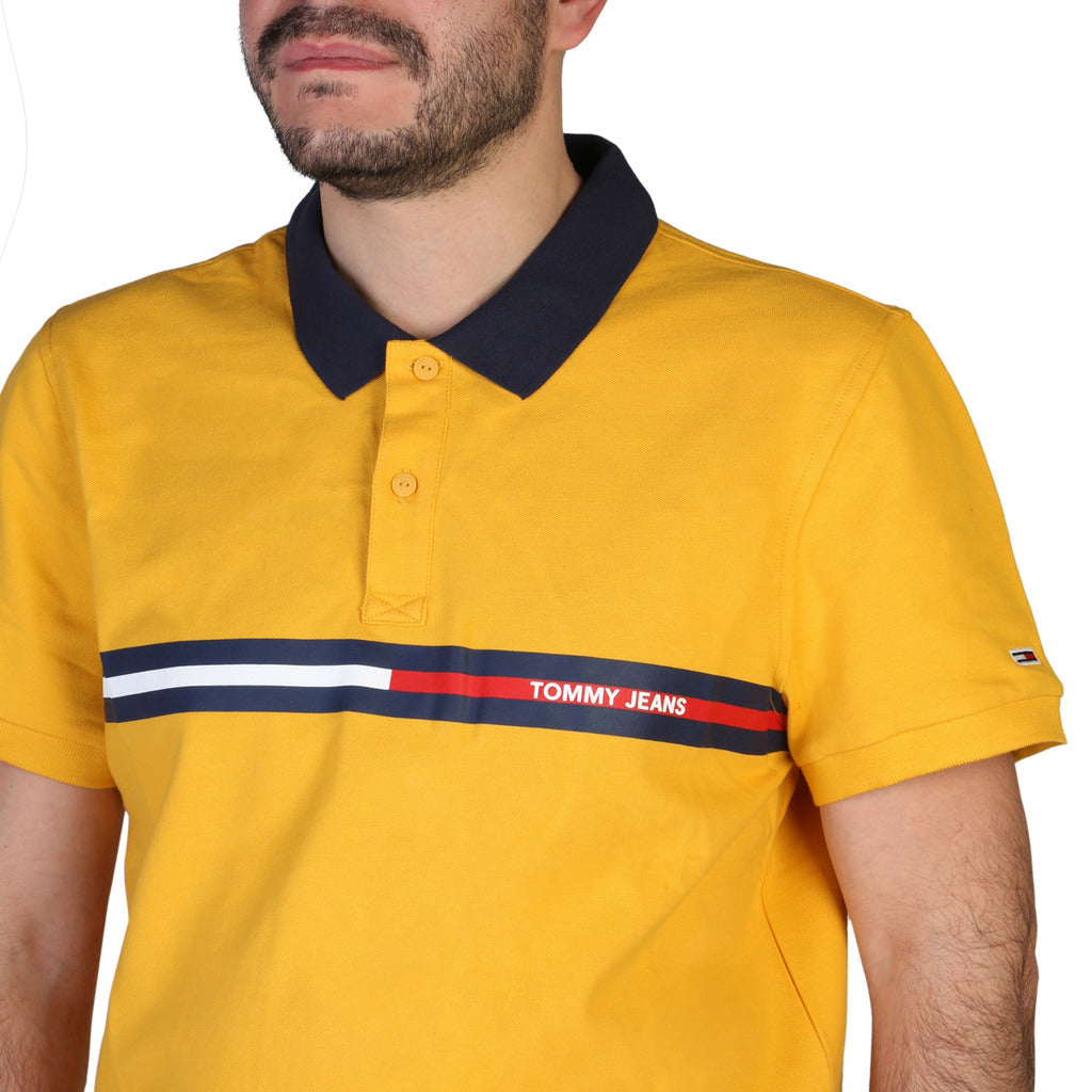 Tommy Hilfiger Logo Yellow Men's Polo Shirt DM0DM13295