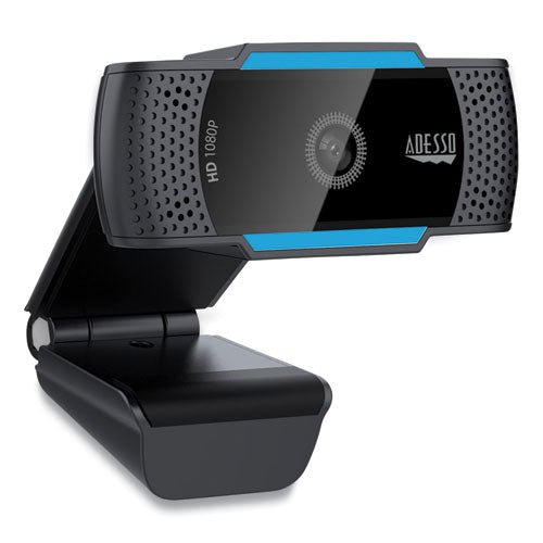 Adesso CyberTrack H5 1080P HD USB AutoFocus Webcam with Microphone, 1920 Pixels x 1080 Pixels, 2.1 Mpixels, Black CYBERTRACKH5 - Becauze
