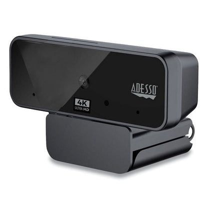 Adesso CyberTrack H6 4K USB Fixed Focus Webcam with Microphone, 3840 Pixels x 2160 Pixels, 8 Mpixels, Black CYBERTRACKH6 - Becauze