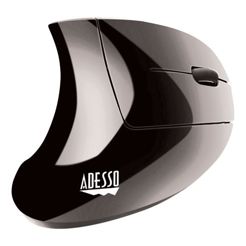 Adesso iMouse E10 Wireless Vertical Ergonomic USB Mouse, 2.4 GHz Frequency-33 ft Wireless Range, Right Hand Use, Black IMOUSEE10 - Becauze
