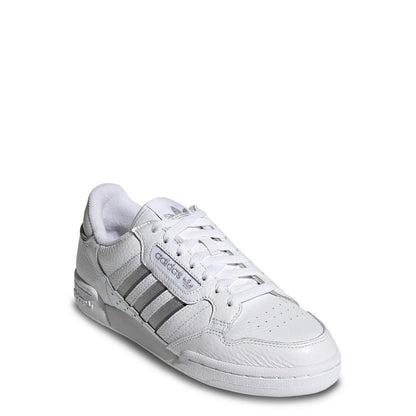Adidas Continental 80 Stripes Cloud White/Silver Metallic/Grey Three Women's Shoes S42626 - Becauze