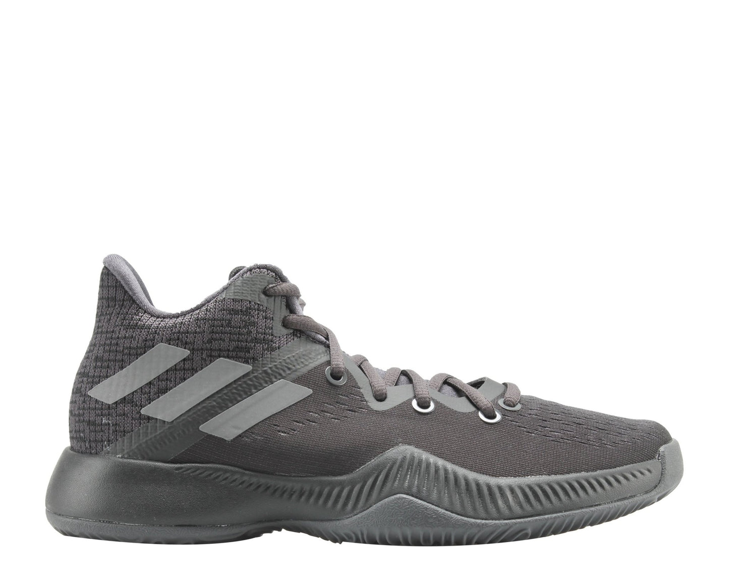 Adidas Mad Bounce J Black/Black/Grey Big Kids Basketball Shoes DB0853 - Becauze