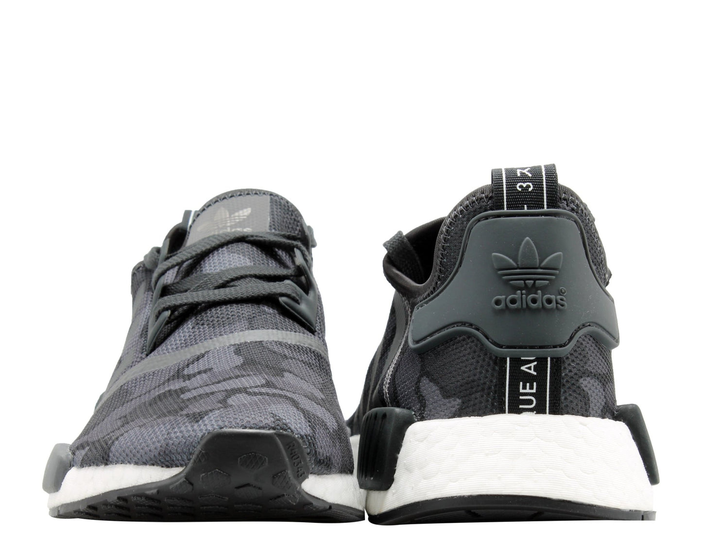Adidas NMD_R1 Core Black/Grey Duck Camo Men's Running Shoes D96616 - Becauze