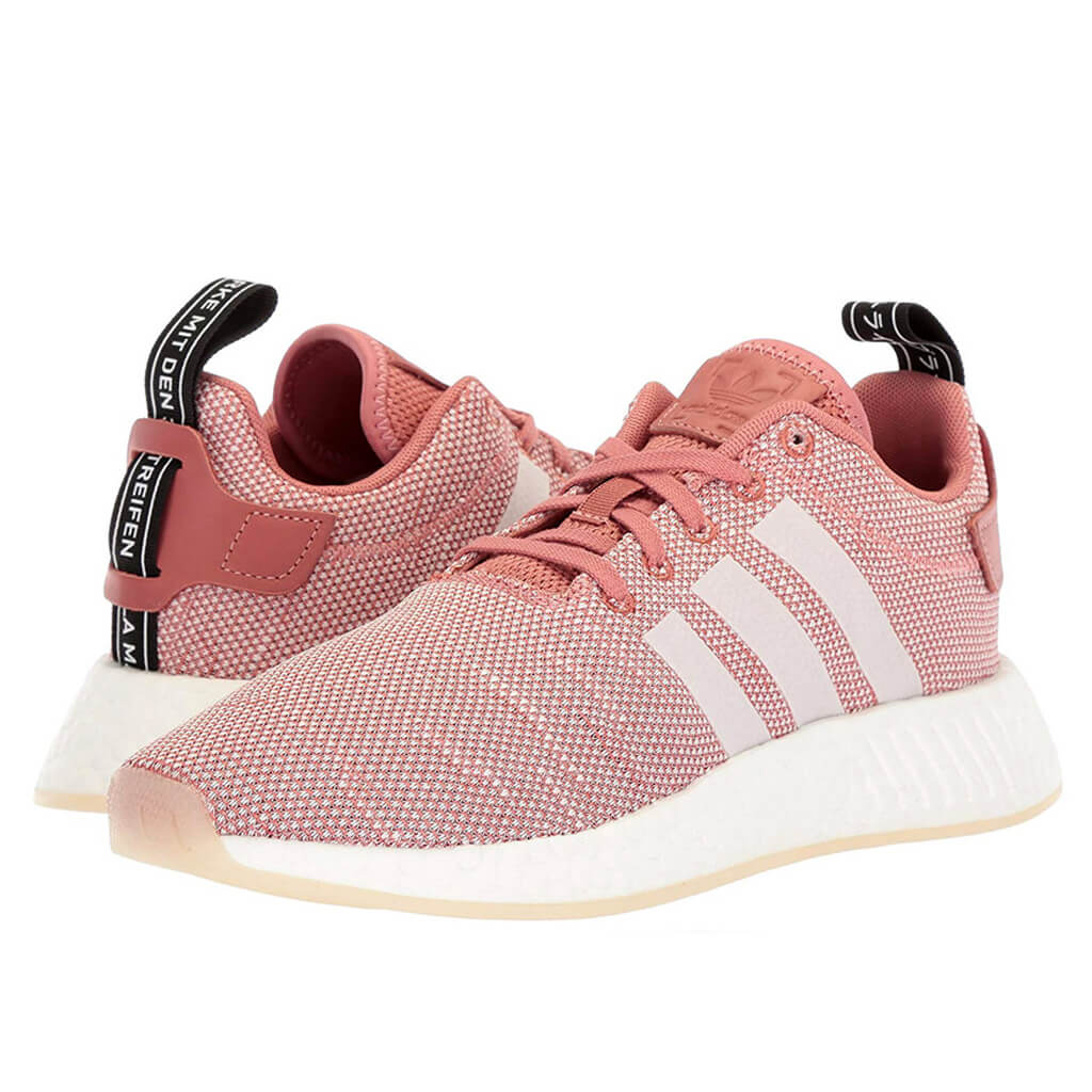 Adidas NMD_R2 Ash Pink Crystal White Women's Running Shoes CQ2007 - Becauze