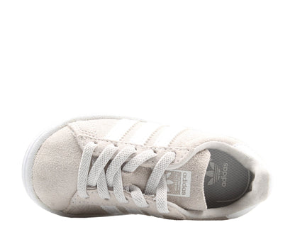 Adidas Originals Campus EL I Infant Grey/White Little Kids Casual Shoes BY9595 - Becauze