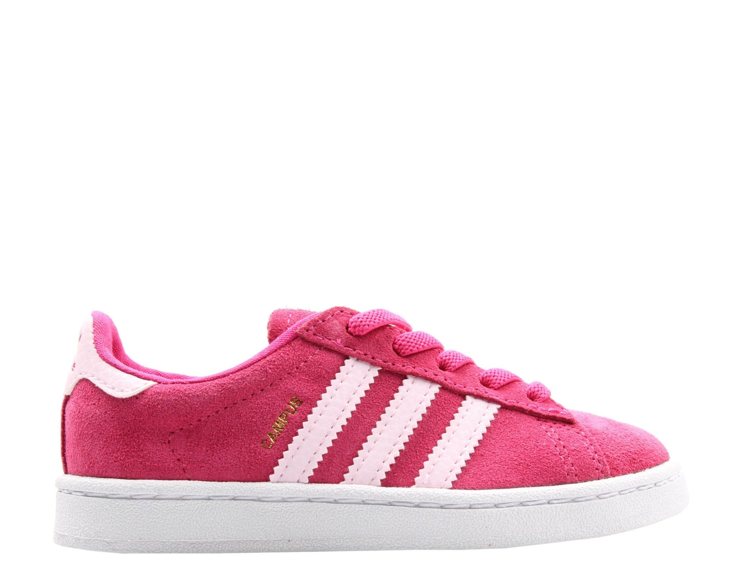 Adidas Originals Campus EL I Infant Pink/White Little Kids Casual Shoes B41962 - Becauze